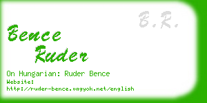 bence ruder business card